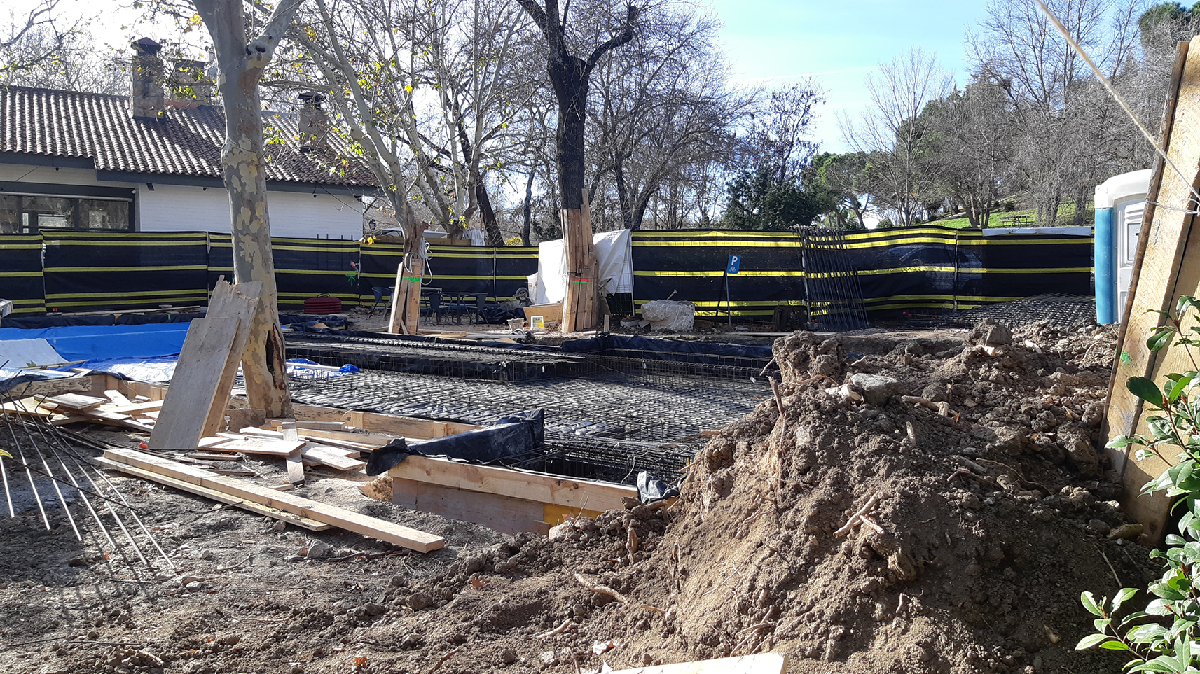 Construcción de la solera de una de las terraza