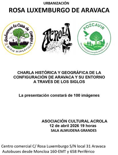 Charla histórica y geográfica de la configuración de Aravaca y su entorno a través de los siglos