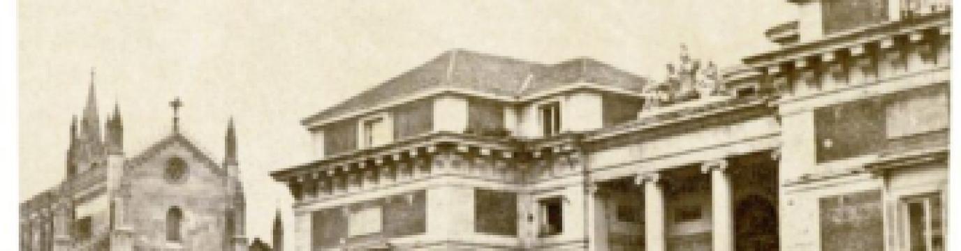El Museo y la iglesia de San Jerónimo. Madrid, ca. 1857. Gaudin Frères Editores