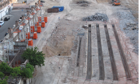 Cocheras de Cuatro Caminos derribadas