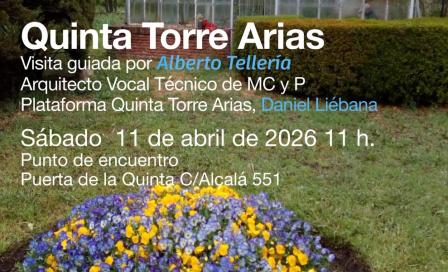 2026-04-11 cartel visita guiada a Quinta Torre Arias
