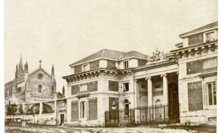 El Museo y la iglesia de San Jerónimo. Madrid, ca. 1857. Gaudin Frères Editores